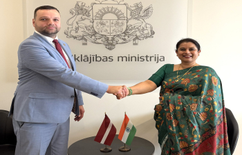 Meeting of Her Excellency Namrata S. Kumar with the Minister of Welfare of Latvia, Reinis Uzulnieks, 14.08.2025