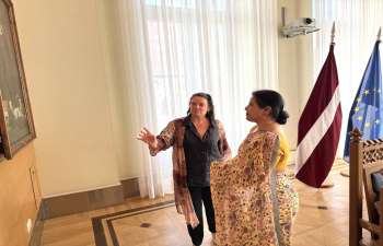 Meeting of Her Excellency Namrata S. Kumar with the Foreign Policy Adviser to the Mayor of Riga, Sarmīte Danne, 24.07.2025